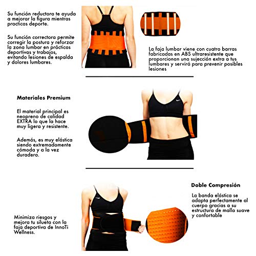 InnoTi Faja Lumbar para Hombre y Mujer - Cinturón Protector de los Lumbares en Actividades Deportivas, el Gimnasio y en el Trabajo - Evita Lesiones y Dolor de Espalda - Compresión de Doble Ajuste InnoTi Faja Lumbar para Hombre y Mujer - Cinturón Protector de los Lumbares en Actividades Deportivas, el Gimnasio y en el Trabajo - Evita Lesiones y Dolor de Espalda - Compresión de Doble Ajuste