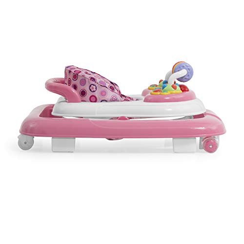 Innovaciones MS Andador Bebe Basic Rosa 435 - Base Antivuelco - Incluye Bandeja de Sonidos y Juegos.