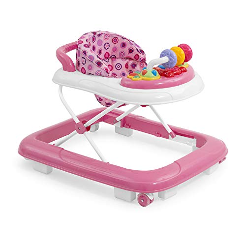 Innovaciones MS Andador Bebe Basic Rosa 435 - Base Antivuelco - Incluye Bandeja de Sonidos y Juegos.