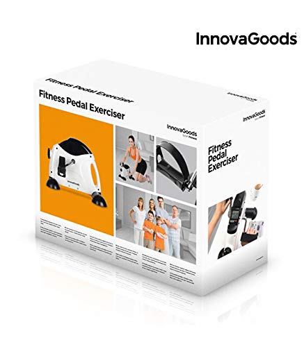 InnovaGoods IG117155 Pedaleador de Fitness, Unisex Adulto, Blanco/Negro, Talla Única InnovaGoods IG117155 Pedaleador de Fitness, Unisex Adulto, Blanco/Negro, Talla Única