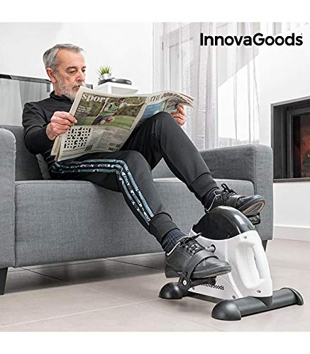 InnovaGoods IG117155 Pedaleador de Fitness, Unisex Adulto, Blanco/Negro, Talla Única InnovaGoods IG117155 Pedaleador de Fitness, Unisex Adulto, Blanco/Negro, Talla Única