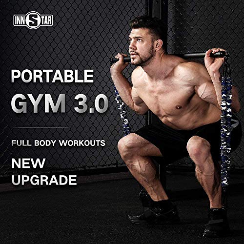 INNSTAR bandas de resistencia, para gimnasio en casa, entrenamiento, entrenamiento de cuerpo completo, levantamiento de potencia y fitness, Gimnasio portátil 3.0- Camuflaje Verde INNSTAR bandas de resistencia, para gimnasio en casa, entrenamiento, entrenamiento de cuerpo completo, levantamiento de potencia y fitness, Gimnasio portátil 3.0- Camuflaje Verde