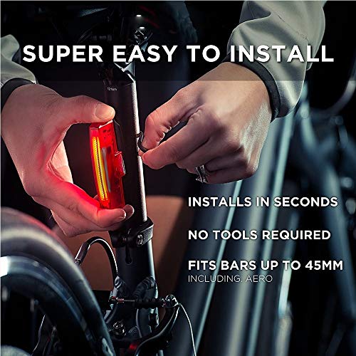 Inteligente de freno trasera inducción recargable USB-6 Ajustes de gran alcance, 30 super brillante LED bicicleta luces traseras pueden ser fácilmente enganchadas en el rojo de la luz trasera óptima f