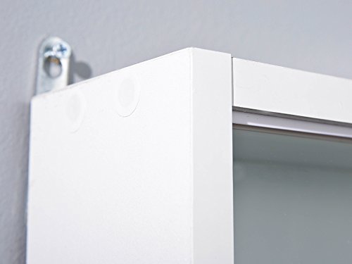 Inter Link Simply Vitrina de madera MDF y vidrio, Blanco, 80 x 9.5 x 60 cm Inter Link Simply Vitrina de madera MDF y vidrio, Blanco, 80 x 9.5 x 60 cm