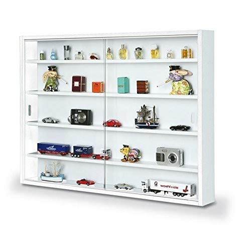 Inter Link Simply Vitrina de madera MDF y vidrio, Blanco, 80 x 9.5 x 60 cm Inter Link Simply Vitrina de madera MDF y vidrio, Blanco, 80 x 9.5 x 60 cm