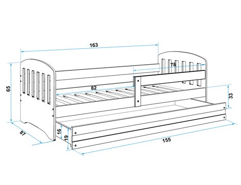 Interbeds Cama Individual Classic, 160X80, SOMIER, COLCHÓN DE Espuma, CAJÓN Gratis! Color:Blanco