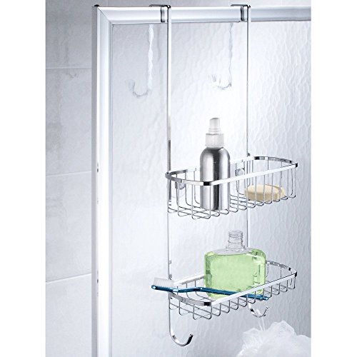 InterDesign Gia Estantería para ducha, estante para colgar en acero inoxidable, repisa para baño, plateado InterDesign Gia Estantería para ducha, estante para colgar en acero inoxidable, repisa para baño, plateado