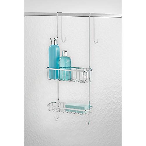 InterDesign Gia Estantería para ducha, estante para colgar en acero inoxidable, repisa para baño, plateado InterDesign Gia Estantería para ducha, estante para colgar en acero inoxidable, repisa para baño, plateado