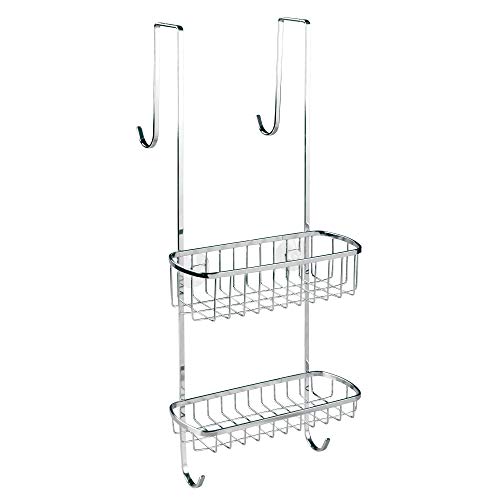 InterDesign Gia Estantería para ducha, estante para colgar en acero inoxidable, repisa para baño, plateado InterDesign Gia Estantería para ducha, estante para colgar en acero inoxidable, repisa para baño, plateado