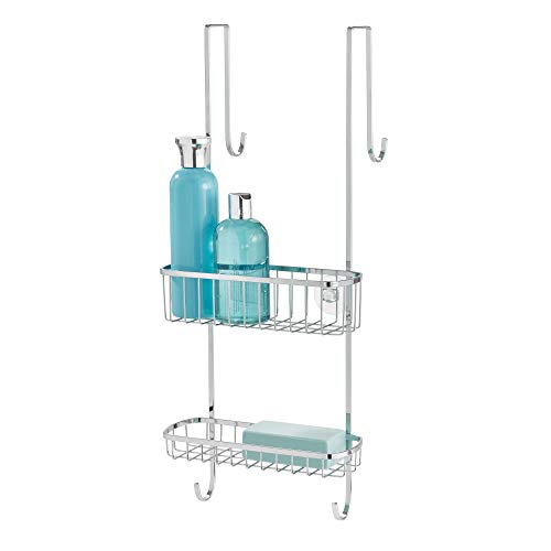 InterDesign Gia Estantería para ducha, estante para colgar en acero inoxidable, repisa para baño, plateado InterDesign Gia Estantería para ducha, estante para colgar en acero inoxidable, repisa para baño, plateado