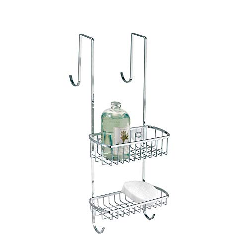 InterDesign Gia Estantería para ducha, estante para colgar en acero inoxidable, repisa para baño, plateado InterDesign Gia Estantería para ducha, estante para colgar en acero inoxidable, repisa para baño, plateado