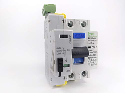 Interruptor diferencial auto rearmable Super inmunizado SI de 40A Tipo A, 6Ka 2P 30ma Interruptor diferencial auto rearmable Super inmunizado SI de 40A Tipo A, 6Ka 2P 30ma