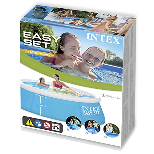 Intex 28101NP Easy Set - Piscina hinchable, 183 x 51 cm, 880 litros