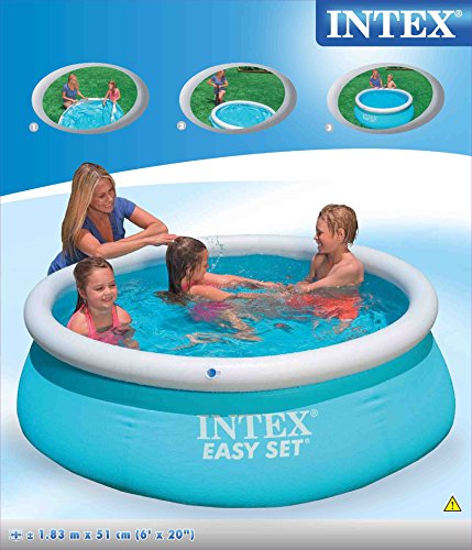 Intex 28101NP Easy Set - Piscina hinchable, 183 x 51 cm, 880 litros