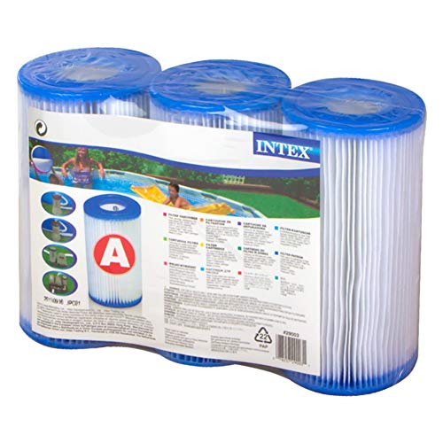 Intex 29003 - Pack 3 cartuchos tipo A, altura 20,2 cm, diámetro 10,8/5 cm Intex 29003 - Pack 3 cartuchos tipo A, altura 20,2 cm, diámetro 10,8/5 cm