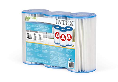 Intex 29003 - Pack 3 cartuchos tipo A, altura 20,2 cm, diámetro 10,8/5 cm