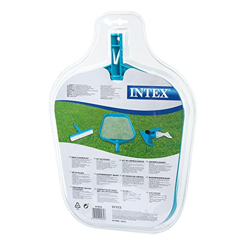 Intex 29056 - Kit de limpieza básico recoge hojas, cepillo y cabezal