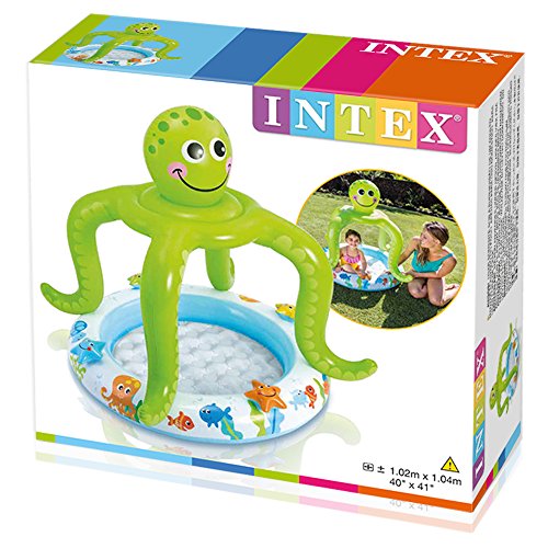 Intex 57115 Piscina hinchable pulpo, 45 litros, Multicolor, 1.02 x 1.04 m