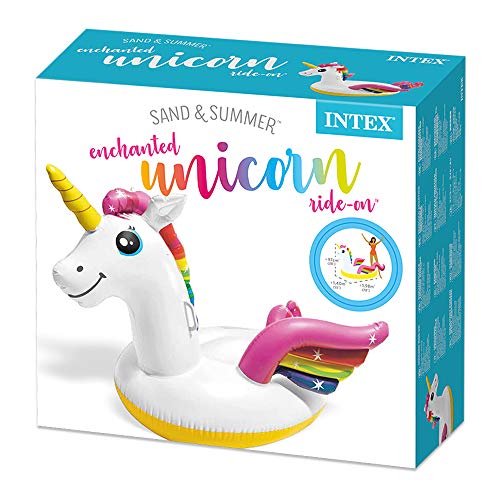Intex 57561NP - Unicornio hinchable tamaño mediano 198x140x97 cm