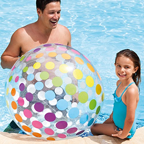 Intex 59065NP - Pelota hinchable gigante círculos de diámetro 107 cm, 3 años Intex 59065NP - Pelota hinchable gigante círculos de diámetro 107 cm, 3 años