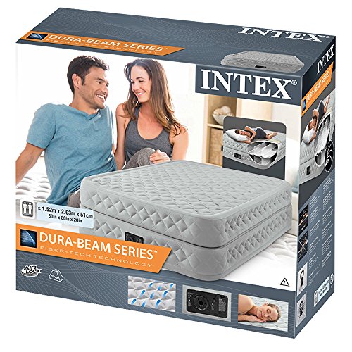 Intex 64464 - Colchón hinchable Dura-Beam Plus Supreme AirFlow 152 x 203 x 51 cm