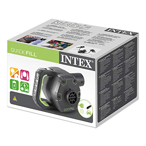 Intex 66642 - Hinchador eléctrico recargable 220-240V con adaptadores 12V Intex 66642 - Hinchador eléctrico recargable 220-240V con adaptadores 12V
