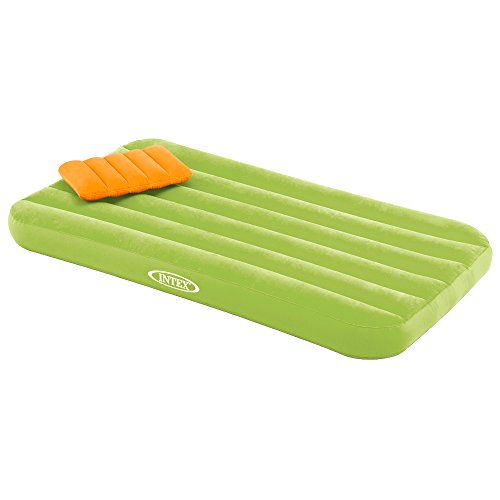 Intex 66801 - Colchón hinchable infantil con almohada Cozy Kidz, verde Intex 66801 - Colchón hinchable infantil con almohada Cozy Kidz, verde