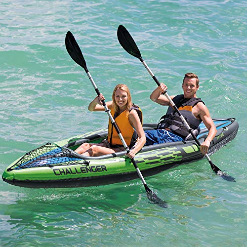 Intex 68306NP - Kayak hinchable Challenger K2 con 2 remos, 351 x 76 x 38 cm Intex 68306NP - Kayak hinchable Challenger K2 con 2 remos, 351 x 76 x 38 cm