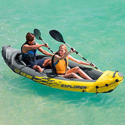 Intex 68307NP - Kayak hinchable Explorer K2 con 2 remos 312 x 91 x 51cm