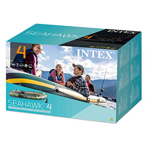 Intex 68351NP - Barca Hinchable Seahawk 4 con Remos 351 x 145 x 48 cm Intex 68351NP - Barca Hinchable Seahawk 4 con Remos 351 x 145 x 48 cm