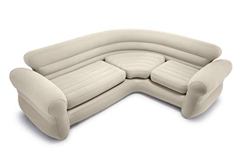 Intex 68575N, Sofá rinconera hinchable, 257x203x76 cm, color crema, three_seats, pvc - 97%; rayon - 3% Intex 68575N, Sofá rinconera hinchable, 257x203x76 cm, color crema, three_seats, pvc - 97%; rayon - 3%