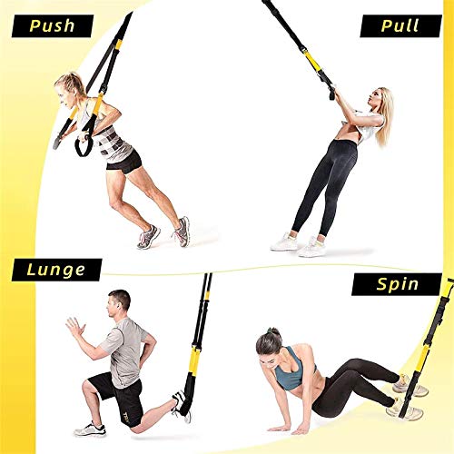 INTEY Entrenamiento en Suspensión, Bandas Elásticas Fitness, Mejora la Flexibilidad y el Equilibrio, Adecuado para Entrenamiento Muscular, Entrenamiento Central, Ejercicio Aeróbico INTEY Entrenamiento en Suspensión, Bandas Elásticas Fitness, Mejora la Flexibilidad y el Equilibrio, Adecuado para Entrenamiento Muscular, Entrenamiento Central, Ejercicio Aeróbico