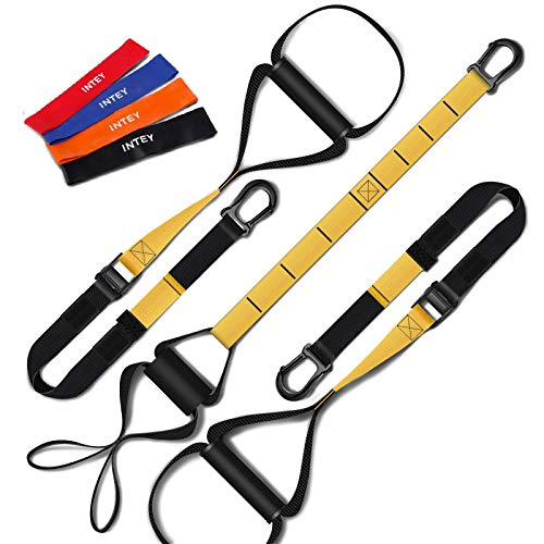 INTEY Entrenamiento en Suspensión, Bandas Elásticas Fitness, Mejora la Flexibilidad y el Equilibrio, Adecuado para Entrenamiento Muscular, Entrenamiento Central, Ejercicio Aeróbico INTEY Entrenamiento en Suspensión, Bandas Elásticas Fitness, Mejora la Flexibilidad y el Equilibrio, Adecuado para Entrenamiento Muscular, Entrenamiento Central, Ejercicio Aeróbico