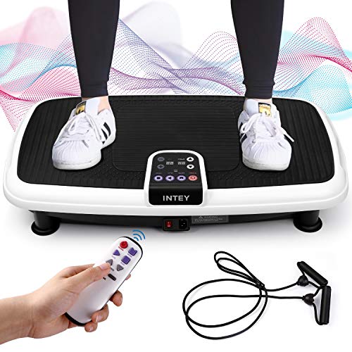INTEY Plataforma Vibratoria, Máquina de Ejercicio Entrenamiento Masaje, Motor Silencioso con Control Remoto y Bandas de Elásticas para Perder Peso Rápida y Relajar Músculos INTEY Plataforma Vibratoria, Máquina de Ejercicio Entrenamiento Masaje, Motor Silencioso con Control Remoto y Bandas de Elásticas para Perder Peso Rápida y Relajar Músculos
