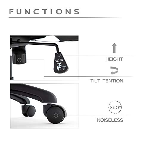 IntimaTe WM Heart Silla de Escritorio de Oficina de PU, Silla Gaming Giratorio del Ordenador, Ergonomico Altura Ajustable y Inclinable