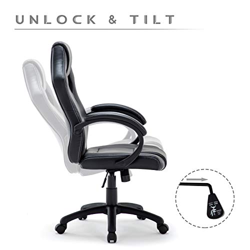 IntimaTe WM Heart Silla de Escritorio de Oficina de PU, Silla Gaming Giratorio del Ordenador, Ergonomico Altura Ajustable y Inclinable