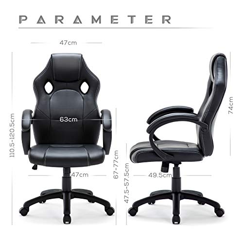 IntimaTe WM Heart Silla de Escritorio de Oficina de PU, Silla Gaming Giratorio del Ordenador, Ergonomico Altura Ajustable y Inclinable