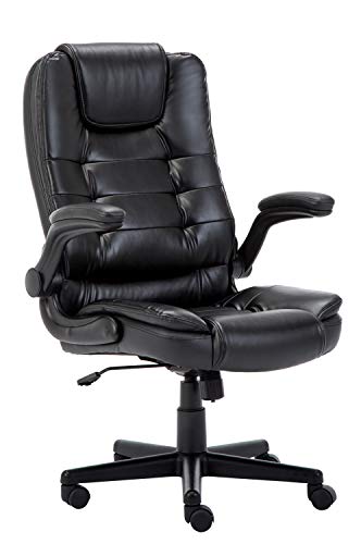 IntimaTe WM Heart Silla Ejecutiva, Silla Oficina Ergonómica con Apoyabrazos Abatibles, Respaldo Alto y Cojín Engrosado para Escritorio y Ordenador,Carga Máxima 150kg, Negro IntimaTe WM Heart Silla Ejecutiva, Silla Oficina Ergonómica con Apoyabrazos Abatibles, Respaldo Alto y Cojín Engrosado para Escritorio y Ordenador,Carga Máxima 150kg, Negro