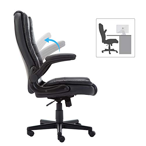 IntimaTe WM Heart Silla Ejecutiva, Silla Oficina Ergonómica con Apoyabrazos Abatibles, Respaldo Alto y Cojín Engrosado para Escritorio y Ordenador,Carga Máxima 150kg, Negro IntimaTe WM Heart Silla Ejecutiva, Silla Oficina Ergonómica con Apoyabrazos Abatibles, Respaldo Alto y Cojín Engrosado para Escritorio y Ordenador,Carga Máxima 150kg, Negro
