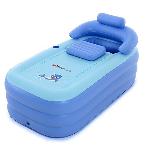 Intime Plegable Inflable Gruesas Adultos Calientes Bañera, Niños Piscina Inflable, Azul