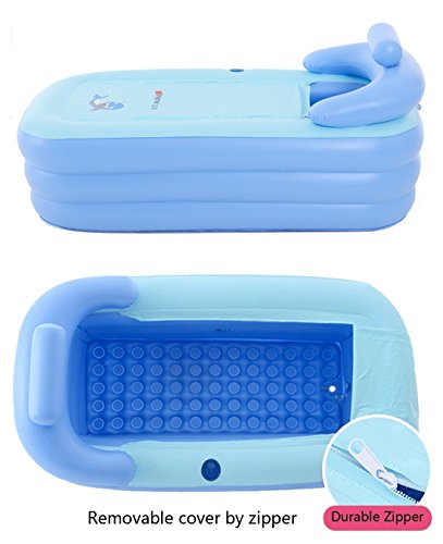 Intime Plegable Inflable Gruesas Adultos Calientes Bañera, Niños Piscina Inflable, Azul