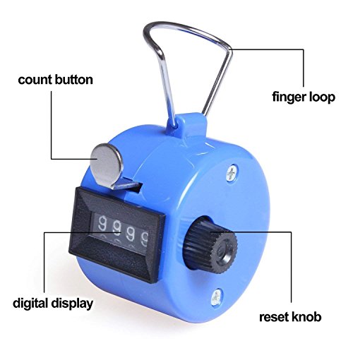 INTVN Contador Manual, 6 Piezas Contador de 4 Dígitos Hand Tally Counters para Golf/Eventos / Deporte/Entrenador / Escuela, 6 Colores INTVN Contador Manual, 6 Piezas Contador de 4 Dígitos Hand Tally Counters para Golf/Eventos / Deporte/Entrenador / Escuela, 6 Colores