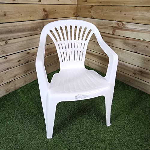 IPAE PROGARDEN Sillon Respaldo BAJO SCILLA Blanco, 54 x 53 x 80