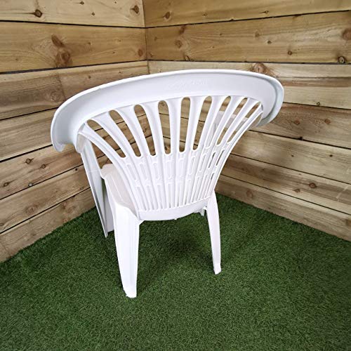 IPAE PROGARDEN Sillon Respaldo BAJO SCILLA Blanco, 54 x 53 x 80