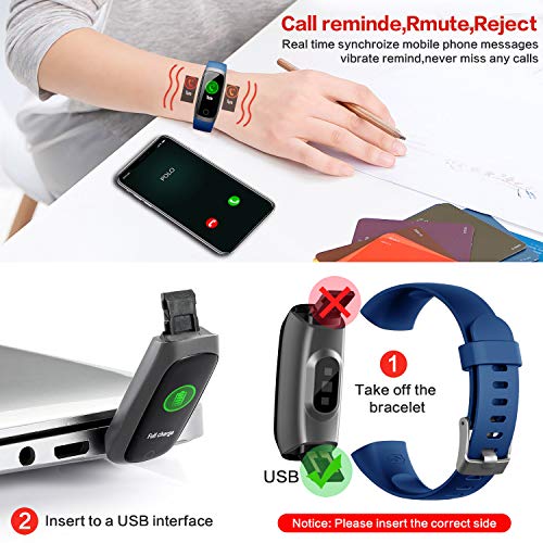 iPosible Pulsera Actividad, Reloj Inteligente Mujer Hombre con Pulsómetro Presión Arterial Pulsera Inteligente con Cronómetro Pulsera Podómetro Impermeable IP67 para Android iOS(24 Meses Garantía)