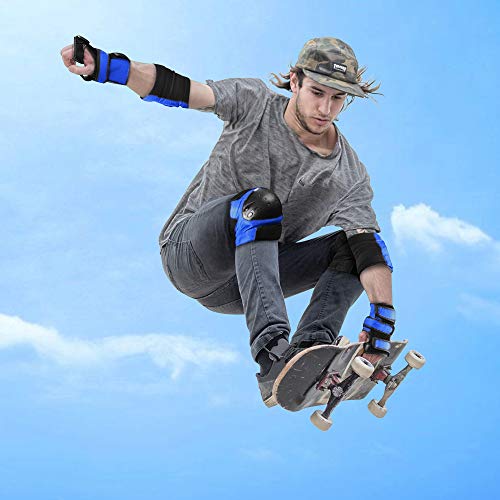 IPSXP Protecciones Patines, Almohadillas para Rodillas Codo Muñeca Niños Adolescente Seguridad en la Protecciones para Monopatín, Skate, Patines, Patinaje, Scooter, Bicicleta (L) IPSXP Protecciones Patines, Almohadillas para Rodillas Codo Muñeca Niños Adolescente Seguridad en la Protecciones para Monopatín, Skate, Patines, Patinaje, Scooter, Bicicleta (L)