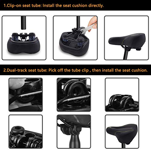 IREGRO Sillines de Bicicleta Asiento Acolchado con cojín Suave-Cojín de Asiento de Bicicleta de Repuesto con Cubierta Resistente al Agua y al Polvo para Bicicletas demontaña y Bicicletas de Ciudad IREGRO Sillines de Bicicleta Asiento Acolchado con cojín Suave-Cojín de Asiento de Bicicleta de Repuesto con Cubierta Resistente al Agua y al Polvo para Bicicletas demontaña y Bicicletas de Ciudad