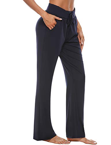 Irevial Pantalones de Yoga para Mujer Modal Invierno,Algodon Alta Cintura Elásticos pantalón de Campana con cordón, Casuales Chandal Deportivo Verano,para Pilates Jogger Fitness Irevial Pantalones de Yoga para Mujer Modal Invierno,Algodon Alta Cintura Elásticos pantalón de Campana con cordón, Casuales Chandal Deportivo Verano,para Pilates Jogger Fitness