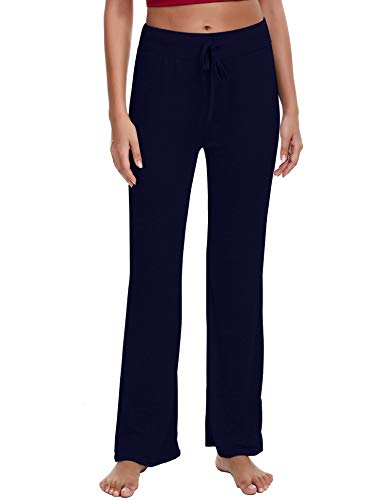 Irevial Pantalones de Yoga para Mujer Modal,100% Algodon,Alta Cintura Elásticos pantalón de Campana con cordón, Casuales Chandal Deportivo con Bolsillos para Pilates Jogger Fitness Irevial Pantalones de Yoga para Mujer Modal,100% Algodon,Alta Cintura Elásticos pantalón de Campana con cordón, Casuales Chandal Deportivo con Bolsillos para Pilates Jogger Fitness