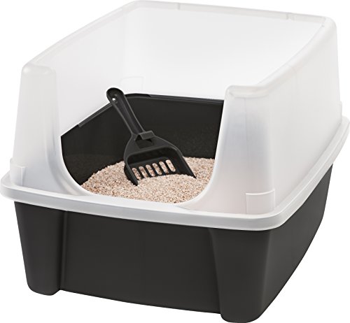 Iris Ohyama, arena para gatos con pala - Cat Litter Box - plástico, gris, 38 x 48,5 x 30,5 cm Iris Ohyama, arena para gatos con pala - Cat Litter Box - plástico, gris, 38 x 48,5 x 30,5 cm
